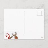 Postkarte Santa und Rentiere (Rückseite)