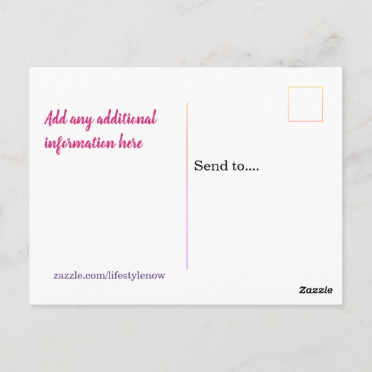 Postkarte — Save the Date (Rückseite)