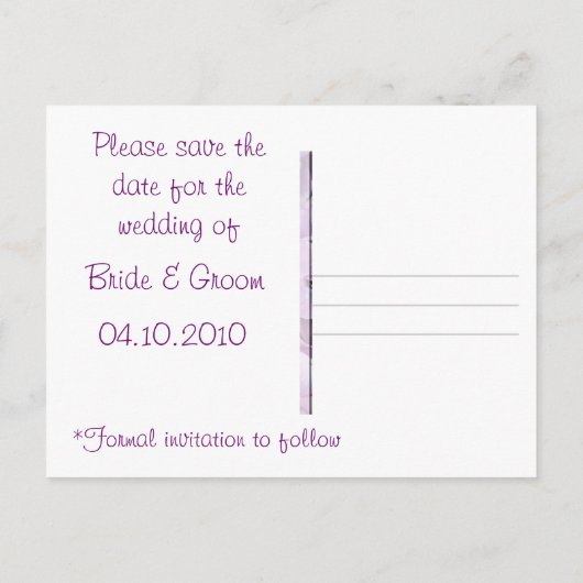 Postkarte ~ Save the Date (Rückseite)