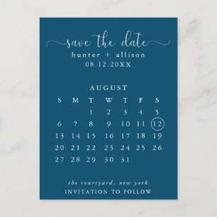 Postkarte   SAVE THE DATE   Kalender