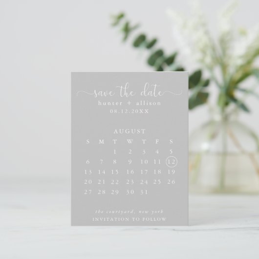 Postkarte | SAVE THE DATE | Kalender (Stehend Vorderseite)