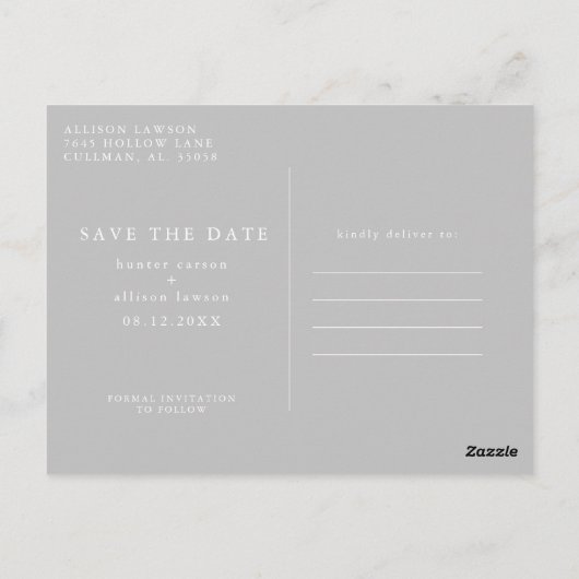 Postkarte | SAVE THE DATE | Kalender (Rückseite)