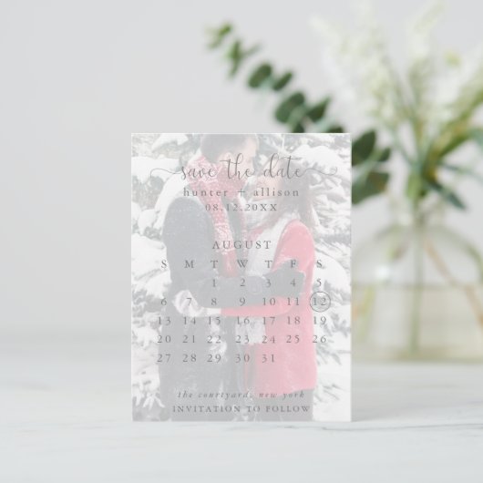 Postkarte | SAVE THE DATE | Kalender (Stehend Vorderseite)