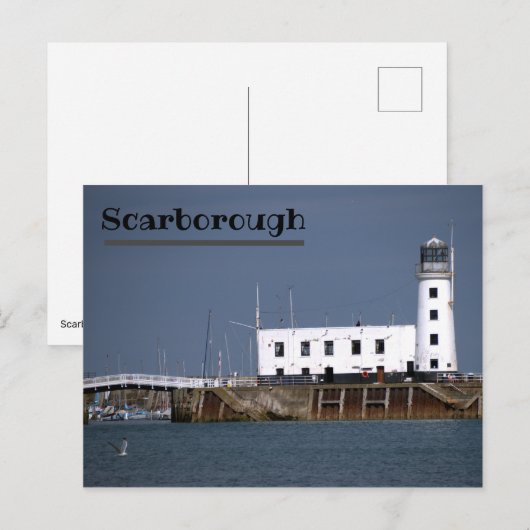 Postkarte Scarborough Lighthouse (Vorne/Hinten)
