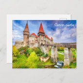 Postkarte Schloss Corvin (Vorne/Hinten)