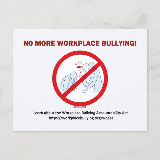 Postkarte - Schluss mit Mobbing am Arbeitsplatz (Vorderseite)