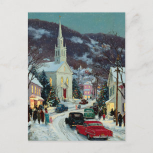 *POSTKARTE Schöne gemalte nostalgische Weihnachten Postkarte