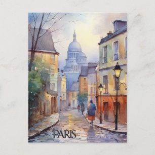 POSTKARTE Schöne Wasserfarben von Paris Reise