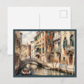 POSTKARTE Schöne Wasserfarben von Venedig Reise (Vorne/Hinten)