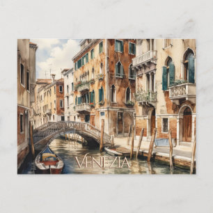 POSTKARTE Schöne Wasserfarben von Venedig Reise