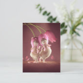 Postkarte: "Schöne Wünsche" Postkarte (Stehend Vorderseite)