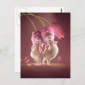 Postkarte: "Schöne Wünsche" Postkarte (Vorne/Hinten)