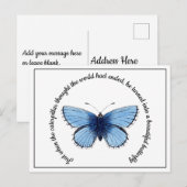 Postkarte - Schöner Schmetterling  (Vorne/Hinten)