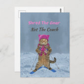 Postkarte, Schredderei der Skatkatze Gnar Postkarte (Vorne/Hinten)