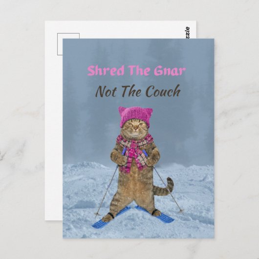 Postkarte, Schredderei der Skatkatze Gnar Postkarte (Vorne/Hinten)