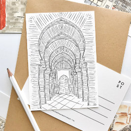 Postkarte Schwarz/Weiß Marokkos