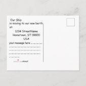 Postkarte - Segeln in neue Gewässer (Rückseite)