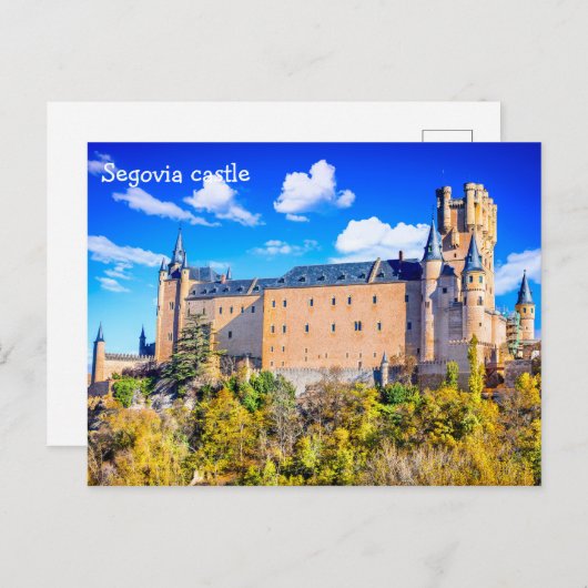 Postkarte Segovia Burg (Vorne/Hinten)