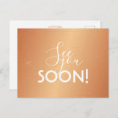 Postkarte - Sehen Sie sich bald Kupfer (Vorne/Hinten)