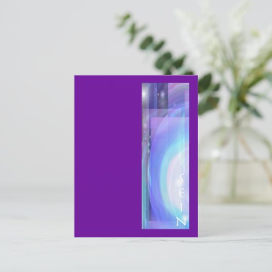 Postkarte "sein" (Stehend Vorderseite)