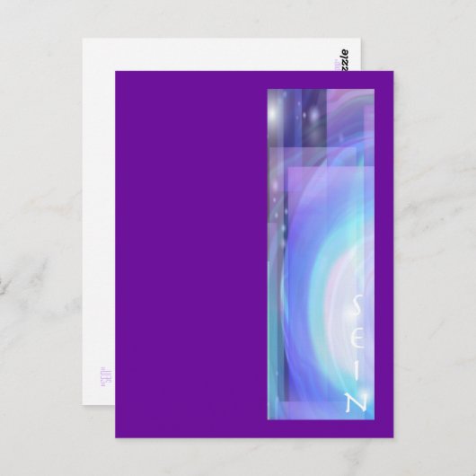 Postkarte "sein" (Vorne/Hinten)