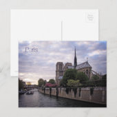 Postkarte - Seine & Notre Dame de Paris (Vorne/Hinten)