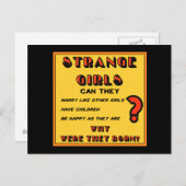 Postkarte "Seltsame Mädchen" (Vorne/Hinten)