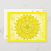 Postkarte SeraphinaMandalas gelb (Vorne/Hinten)