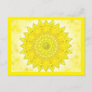 Postkarte SeraphinaMandalas gelb