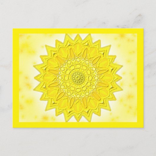 Postkarte SeraphinaMandalas gelb (Vorderseite)