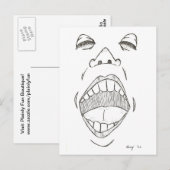 Postkarte "Shout" (Vorne/Hinten)