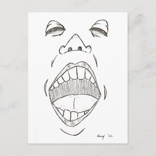 Postkarte "Shout" (Vorderseite)