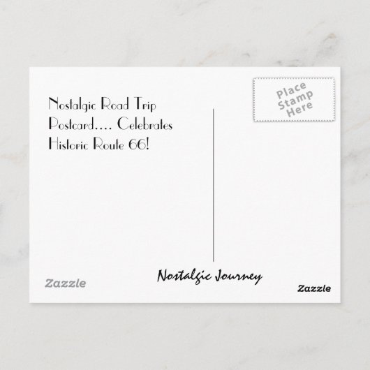 Postkarte Sie auf Route 66 - Retro Road Trip PC (Rückseite)
