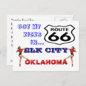 Postkarte Sie erhalten Ihre Kicks auf Route 66 - R (Vorne/Hinten)