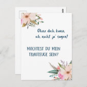 Postkarte - Sie wollen mein Trauzeuge sein (Vorne/Hinten)