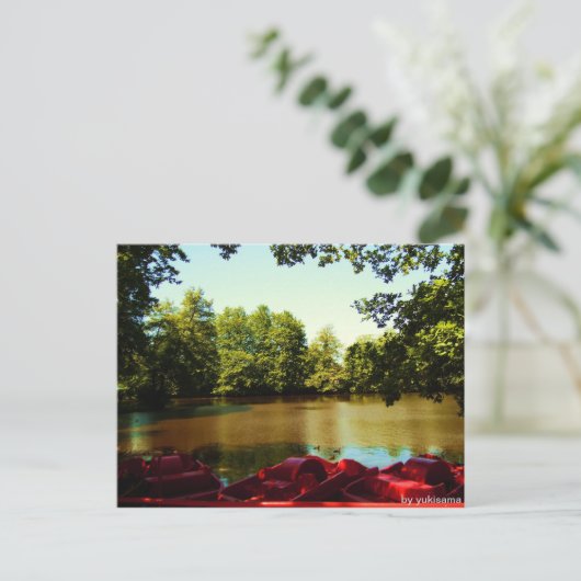 Postkarte - Siehe mit Paddelbooten (Stehend Vorderseite)