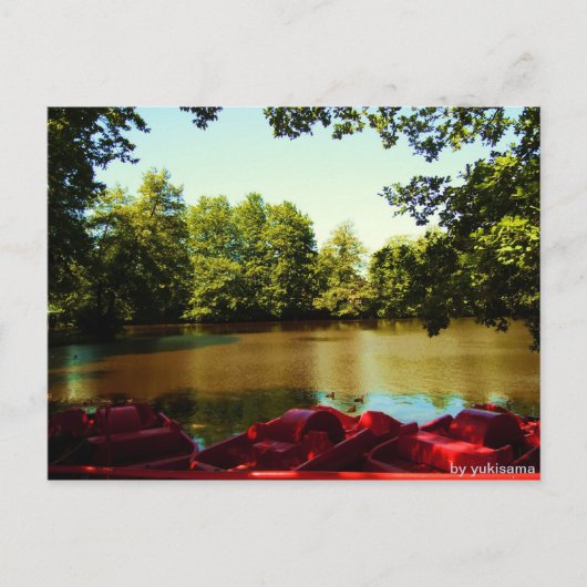 Postkarte - Siehe mit Paddelbooten (Vorderseite)