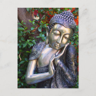 Postkarte   Silver Buddha