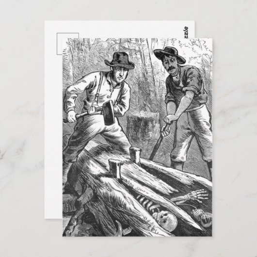 Postkarte "Skelettbaum" (Vorne/Hinten)