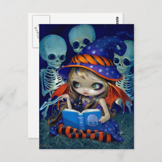 Postkarte "Skelettmagie" (Vorne/Hinten)