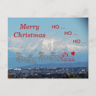 Postkarte - Sleigh und Santa Over SoCal