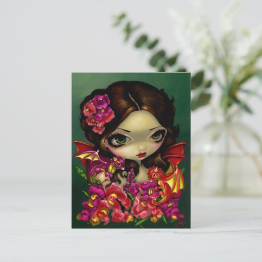 Postkarte "Snapdragon Fairy" (Stehend Vorderseite)