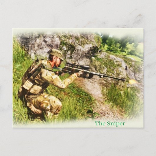 Postkarte: Sniper Postkarte (Vorderseite)