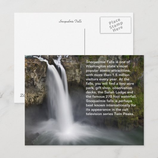 Postkarte Snoqualmie Falls (Vorne/Hinten)