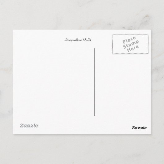 Postkarte Snoqualmie Falls (Rückseite)