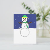 Postkarte Snowman (Stehend Vorderseite)