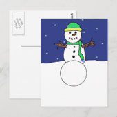 Postkarte Snowman (Vorne/Hinten)
