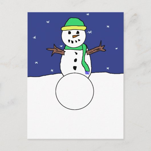 Postkarte Snowman (Vorderseite)