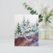 Postkarte "Snowy Morn" (Stehend Vorderseite)