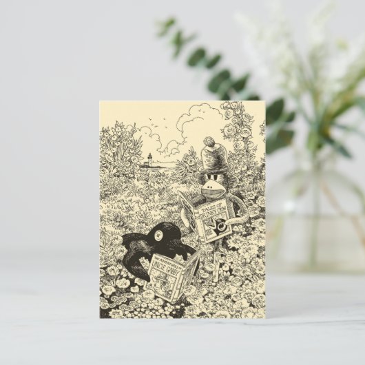 Postkarte "Sock Monkey" (Stehend Vorderseite)